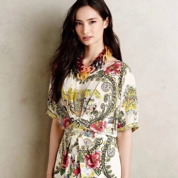 Anthropologie Collette Dinnigan Scenic Silk Dress - Picture 1 of 7